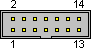 14 pin IDC female connector layout